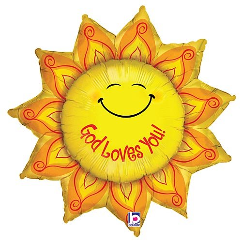 Smiley Yellow God Loves You Sun 42
