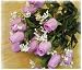 Set of 3-Lavender Silk Closed Rose Bud Bushes