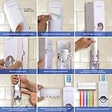 Press 2 Paste - Hands Free Automatic Toothpaste Dispenser and Toothbrush Holder