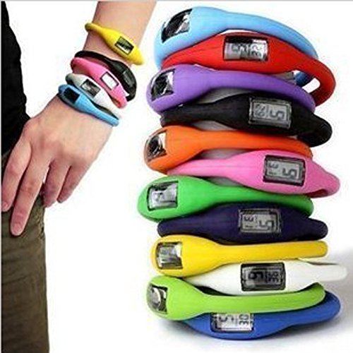 Sports Digital Silicone Rubber Jelly Anion Bracelet Wrist Watch Unisex