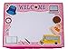 Clever Creations Kid's Pink School Themed Collapsible Storage Bin and Play Mat with White Board Lid