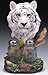 Salt and Pepper Shaker Set : Rare White Bengal Tiger Head Heavy Resin - 8 1/4" High - decorative Novelty