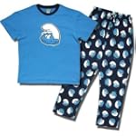 Smurf Men's short-sleeve, long leg pajamas in Blue