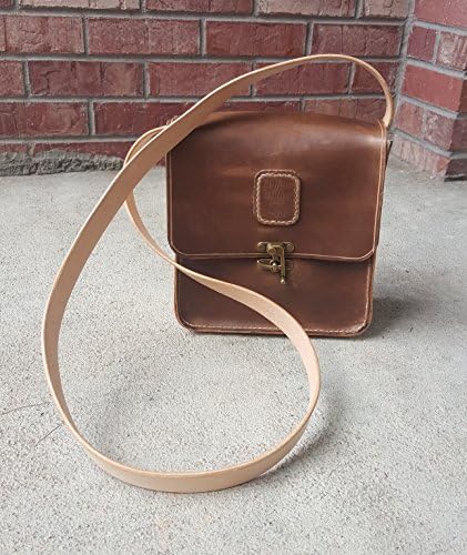 Leather Crossbody Bag - Small Messenger Bag - Handmade - 2 Pockets - Locking Clasp - Horween Natural Chromexcel - Colorado - Ready To Ship