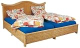 Hansen Rattan 3765/200C Peddigrohrbett Color gebeizt honig / ohne Rahmen, Matratze und Bettw&auml;sche / B 220 T 210 H 35/103 cm