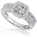 1 1/4 Carat 14k White Gold Asscher Cut Diamond Engagement Ring - Size 5