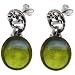 Certified Genuine Caribbean Amber and Sterling Silver Oval Large Earrings