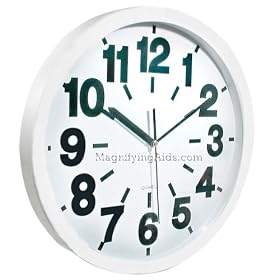 Low Vision Wall Clock 14 inch with 1.5 inch Bold Numbers