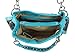 Deep Forest Camouflage Rhinestone Cross Purse/Wallet Set Turquoise Blue Trim
