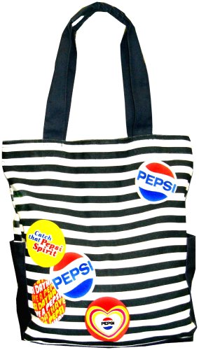 Pepsi-Cola Tote Bag, Navy/White