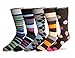 Mens 5 Pack Casual Crew Colorful Dress Socks - By VYBE #2 Size (9-13) (Combo 2)