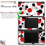 Nintendo DSi Skin Lots of Dots Red on White WraptorSkinz Skins (DSi NOT INCLUDED)