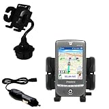 Pharos GPS 525P Auto Cup Holder with Car Charger - Uses Gomadic TipExchange