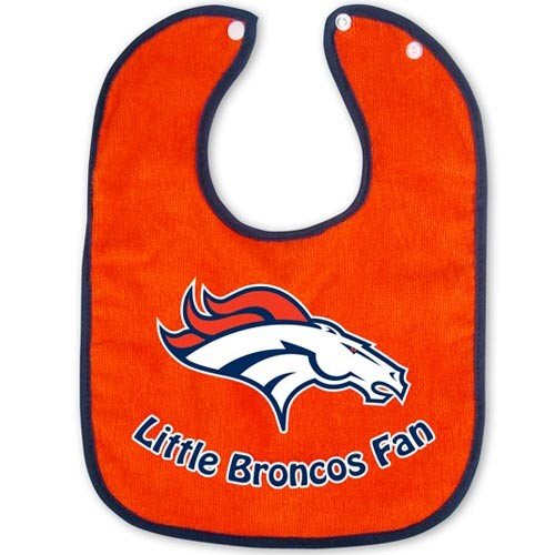 Denver Broncos 2-Tone Snap Baby Bib