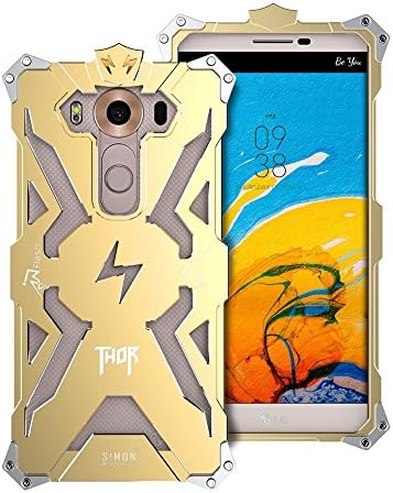 Gold Cool Thor Series Iron Body All Metal Aluminum Hard Rugged Case Armor Bumper Shell Cover for LG V10 H968