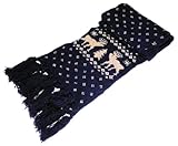 Polo Ralph Lauren Mens Cashmere Wool Ski Holiday Scarf Blue