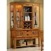 Coaster Meadowbrook Buffet and Hutch China Cabinet in Warm Medium Brown