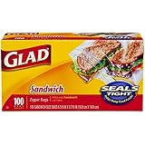 Glad Food Storage Bags, Zipper Sandwich, 100 Count