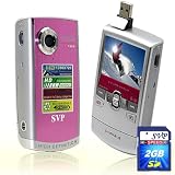 SVP T308 Pink HD 720p POCKET CAMCORDER, YouTube Uploading Software / 2GB Memory Card