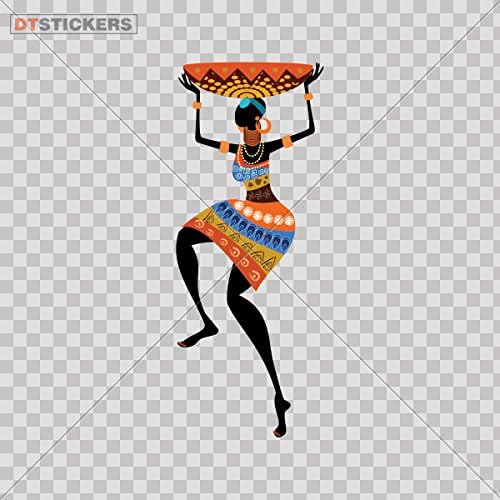 Vinyl Stickers Decals Vinyl African Woman Tru Garage home window sex symbol clip art (18 X 18 Inches) Fully Waterproof Printed vinyl sticker