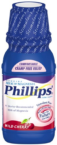 Phillips' Wild Cherry Milk of Magnesia Liquid, 12-Ounce (Pack of 2)
