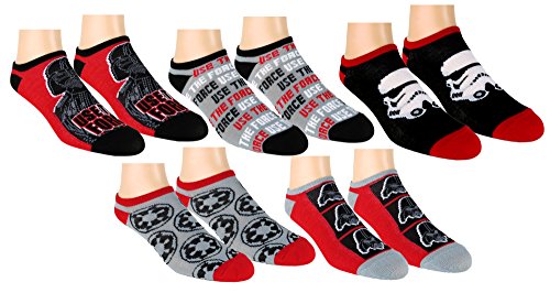 Star Wars Womens Ankle-No Show Socks 5 Pair Pack Multi-Color