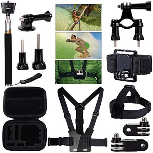 VolksPro SJCAM Camera Accessories Kit 7 in 1 for SJ4000 SJ5000 SJ6000 Camera and Xiaomi Yi and GoPro Hero 4 Hero 3+ Hero 3 2 Go Pro Hero Camera: Standard Kit C