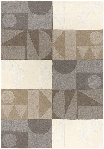Couristan 7331/1151 Zen Garden Geogram 2-Feet 2-Inch by 7-Feet 9-Inch Rug, Neutral