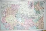 BACON MAP 1894 INDIA BURMA BAY BENGAL CALCUTTA PLAN