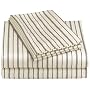 Regency Collection 310-Thread-Count Maxine Stripe Queen Sheet Set, Black