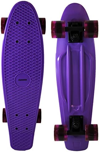 Runner Sports Penny Style Retro Banana Wave Cruiser Skateboard (Purple)