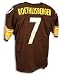 Autographed Ben Roethlisberger Steelers Black Throwback Jersey with new style number