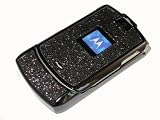 PCMICROSTORE Brand Motorola Razr V3 V3c V3m V3i Black Icy Sprinkle Crystal Snap-On Case Cover