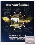 1969 Seattle Pilots MLB Team Autographed Yearbook Cover 16 x 20 Photograph (Unframed)