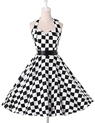 Vintage Cotton Polka Dot Print Halter Bandage Dress/Bridesmaid Dress/Wedding Dress 