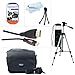 Starter Accessories Kit For The Canon VIXIA Mini Compact Personal Camcorder Includes Deluxe Carrying Case + 50 Tripod With Case + Mini HDMI Cable + LCD Screen Protectors + Mini TableTop Tripod + More