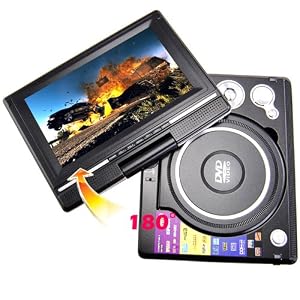 (15.8 Inch, 40.1 cm) Portable DVD Player - DVD, VCD, MP3, DIVX, Jpeg, Supports SD MMC USB,... 