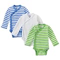 Gerber 3pk Long Sleeve Onesies - Blue - 0 - 3 Months