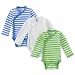 Gerber 3pk Long Sleeve Onesies - Blue - 0 - 3 Months