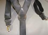 Tuxedo Black Formal Suspenders in Y-back with Gold Clips