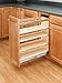 Rev-A-Shelf 448-BC-8C Base Cabinet Pullout Organizer with Wood Adjustable Shelves Sink & Base Accessories, 8-Inch