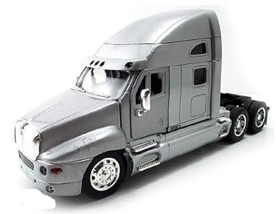 Jada Toys RoadRigz - Kenworth T2000 Model Tractor Trailer (1:32, Silver) diecast car model toy