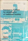 A Surveyor's checklist for rehabilitation of traditional housing