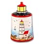 Light House Ceramic 3-d Round Shaped Kitchen Cookie Jar Table Top