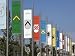 Pennants in Eyre Square Representing the Tribes of Galway, County Galway, Connacht, Ireland Photographic Poster Print by Gary Cook, 12x9