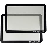 Simple Modern Silicone Baking Mat - Set of 2 Mats for Half Sheet Size Pan - Best Non-Stick Cookie Sheets - Replacement for Parchment Paper & Aluminum Foil