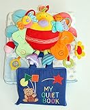 布絵本MY QUIET BOOKベア ブルー&ピヨピヨバード&ハート柄ブランケット ブルー  ハートフルギフトセット