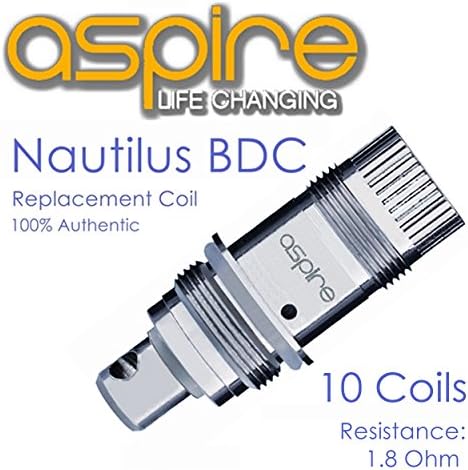 10 (2 Packs - 1.8ohm) - GENUINE Aspire NAUTILUS /MINI BDC Replacement Bottom Dual Coils