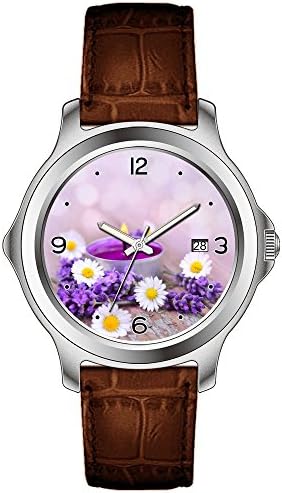 Electric Women's Unique Design Multi-Colored Romam Numerals Brown Leather Strap Watch style 1061