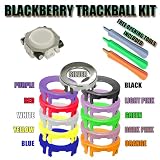Replacement BlackBerry Trackball (White) with 11 Different Color Rings ( Silver, Black, Purple, Red, Light Pink, Dark Pink, Green, White, Yellow, Orange, Blue ) and Opening Tools for Blackberry Curve Pearl 8100 8110 8120 8130 8220 8230 8300 8310 8320 8330 8800 8820 8830